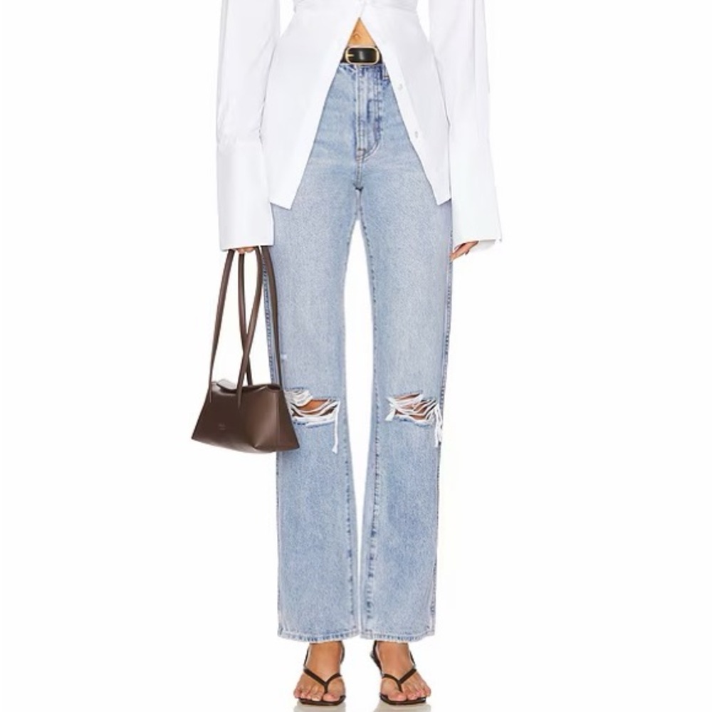 GRLFRND Sara Super High Rise Slim Straight Jeans